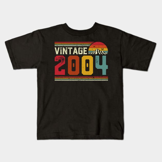 Vintage 2004 Birthday Gift Retro Style Kids T-Shirt by Foatui